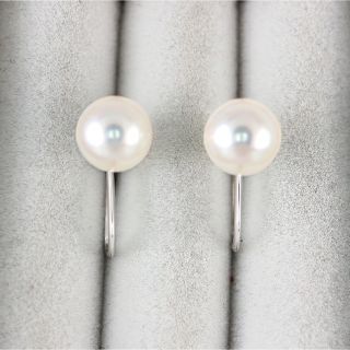 ミキモト(MIKIMOTO)の＜MIKIMOTO＞　K18(WG)　パール　イヤリング　7.3mm(イヤリング)