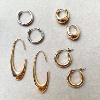 シンプル フープピアス セット(ピアス)