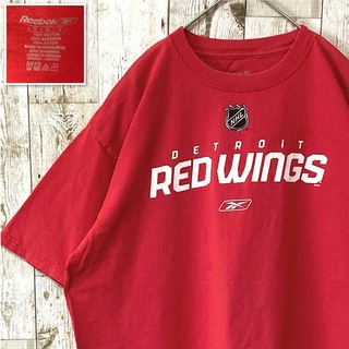 リーボック(Reebok)の【リーボック】NHL デトロイト・レッドウィングス Tシャツ L 赤(Tシャツ/カットソー(半袖/袖なし))