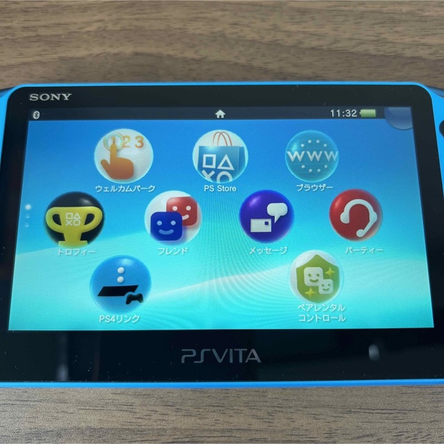 PlayStation Vita(プレイステーションヴィータ)の★美品★PlayStationVITA PCH-2000 ZA23 アクアブルー エンタメ/ホビーのゲームソフト/ゲーム機本体(携帯用ゲーム機本体)の商品写真