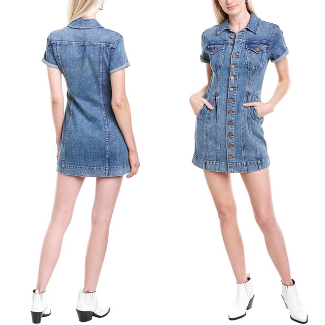 新品 alice+olivia デニムシャツ コルセット ワンピース ドレス | www