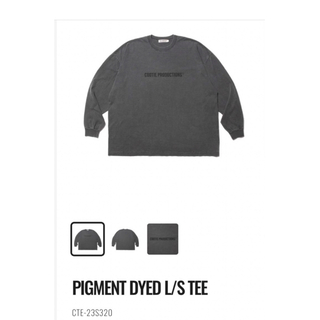 クーティー(COOTIE)のCOOTIE  PIGMENT DYED L/S TEE  XL 新品未使用(Tシャツ/カットソー(七分/長袖))