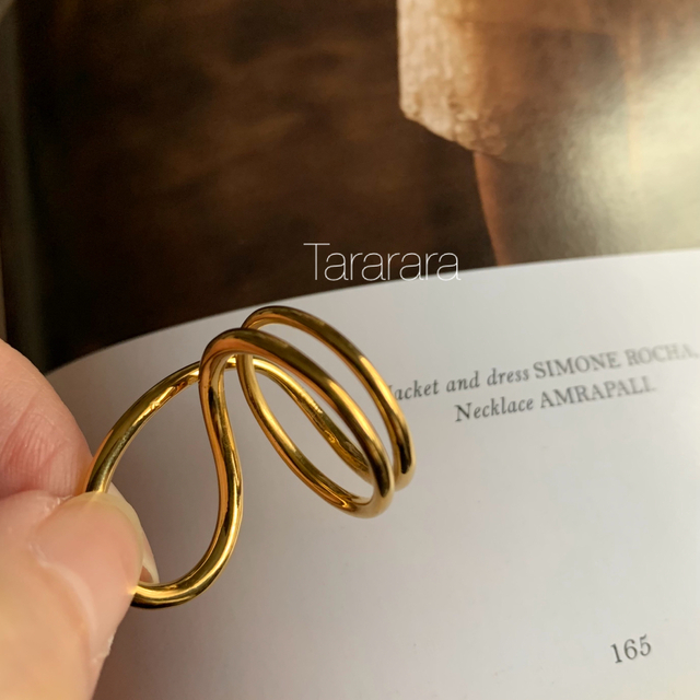 ●stainless Round＆Round ring●金属アレルギー対応 レディースのアクセサリー(リング(指輪))の商品写真