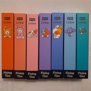 ビーティーイシビル(BT21)の【新品】BT21×エチュードハウス 7種コンプ フィクシングティント(アイドルグッズ)