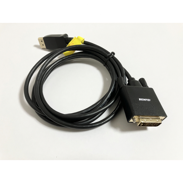 Displayport-DVI-D変換 ケーブル 1.8M 中古 複数在庫有 スマホ/家電/カメラのテレビ/映像機器(映像用ケーブル)の商品写真