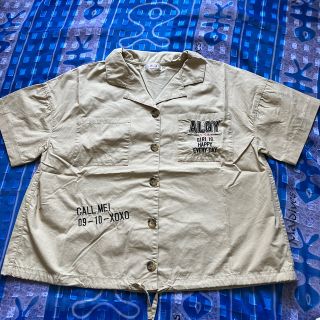 アルジー(ALGY)の着用極少美品★150ALGYアルジー　おしゃれなベージュシャツ(Tシャツ/カットソー)