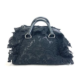 低価SALE PRADA - プラダ レース ボストンバッグ ハンドバッグ レザー