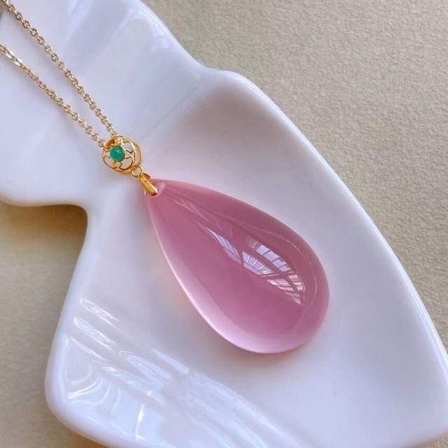 天然】スターローズクォーツ ペンダントトップ k18 12.1g-