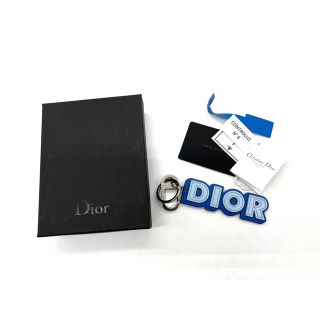 クリスチャンディオール(Christian Dior)のディオール　オム　キーリング　ダニエルアーシャムロゴ　ブルー　正規品(キーホルダー)