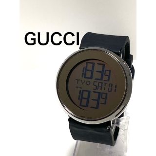 グッチ(Gucci)の【付属品有】 極美品！　アイグッチ　デジタル　電池&ベルト新品　メンズ腕時計(腕時計(アナログ))