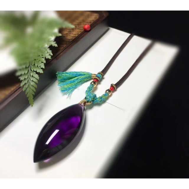 に初値下げ! ⭐︎【天然】アメジスト ネックレス 51x23x15mm - 通販