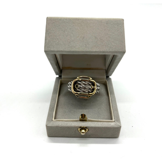 エルメス(Hermes)のエルメス　ベルトモチーフ　リング　指輪　コンビ　ヴィンテージ　58　正規品(リング(指輪))