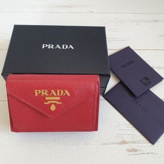 PRADA - 【新品・未使用】PRADA ロゴ サフィアーノ 三つ折り財布