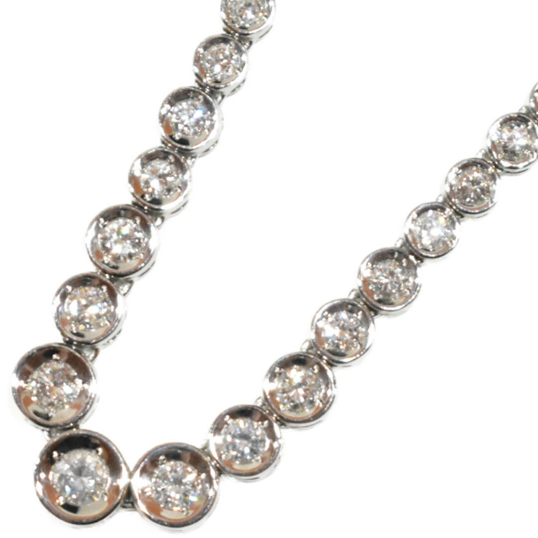 【箱あり】Pt850　テニスネックレス　プラチナ　ダイヤモンド　4.00ct　約32g　約43cm　ネックレス　アクセサリー　セレクトジュエリー　レディース　メンズ　ユニセックス　シンプル　ギフト　プレゼント包装可　　松山久万ノ台店