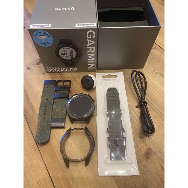 GARMINガーミンGPSゴルフウォッチApproachS62ゴルフナビ残距離 い出の