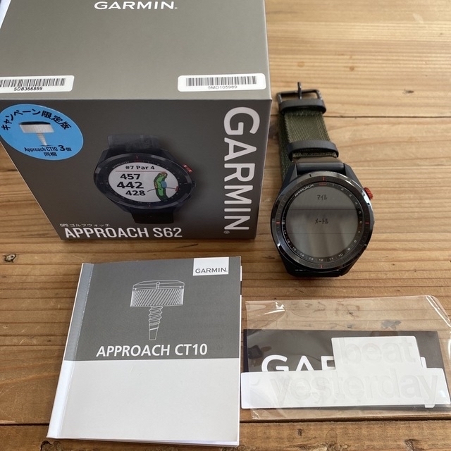 GARMIN - GARMINガーミンGPSゴルフウォッチApproachS62ゴルフナビ残