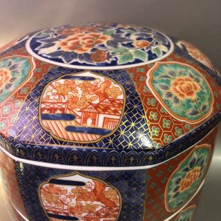 N51、有田焼 古伊万里窯 金彩 色絵手まり三段重 大皿の通販 by