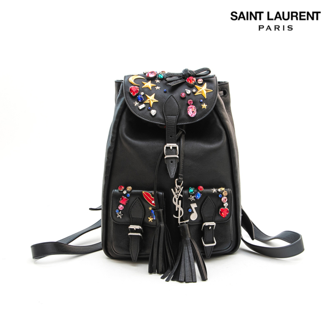 サンローランパリ SAINT LAURENT PARIS ビジュー スタッズ レザー リュック・デイパック