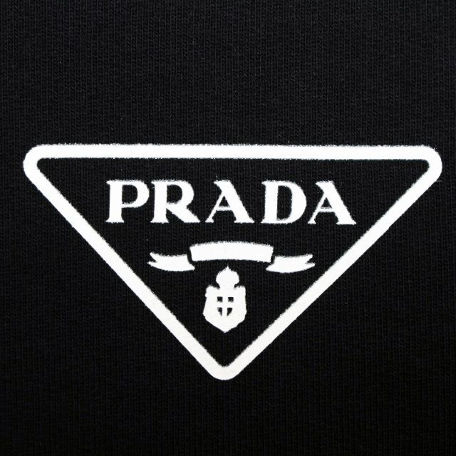PRADA - 1 PRADA ブラック ロゴ パーカー フーディ size Mの通販 by
