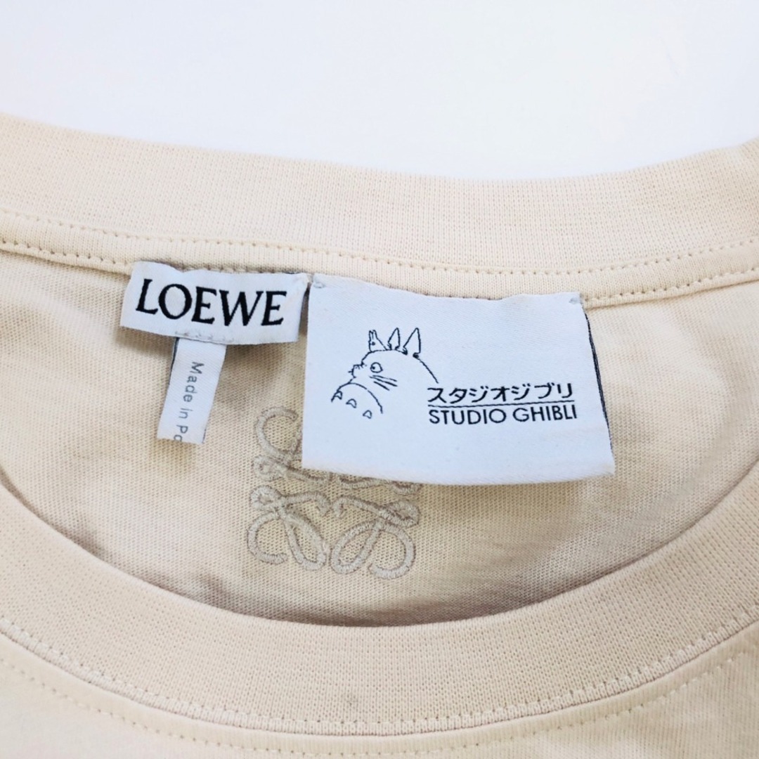 [USED/]LOEWE ロエベ 半袖Ｔシャツ LOEWE ロエベ 21SS となりのトトロ ダストバニー まっくろくろすけ Tシャツ ユニセックス ベージュ ブラック コットン L  ai-tbc-002818-4e