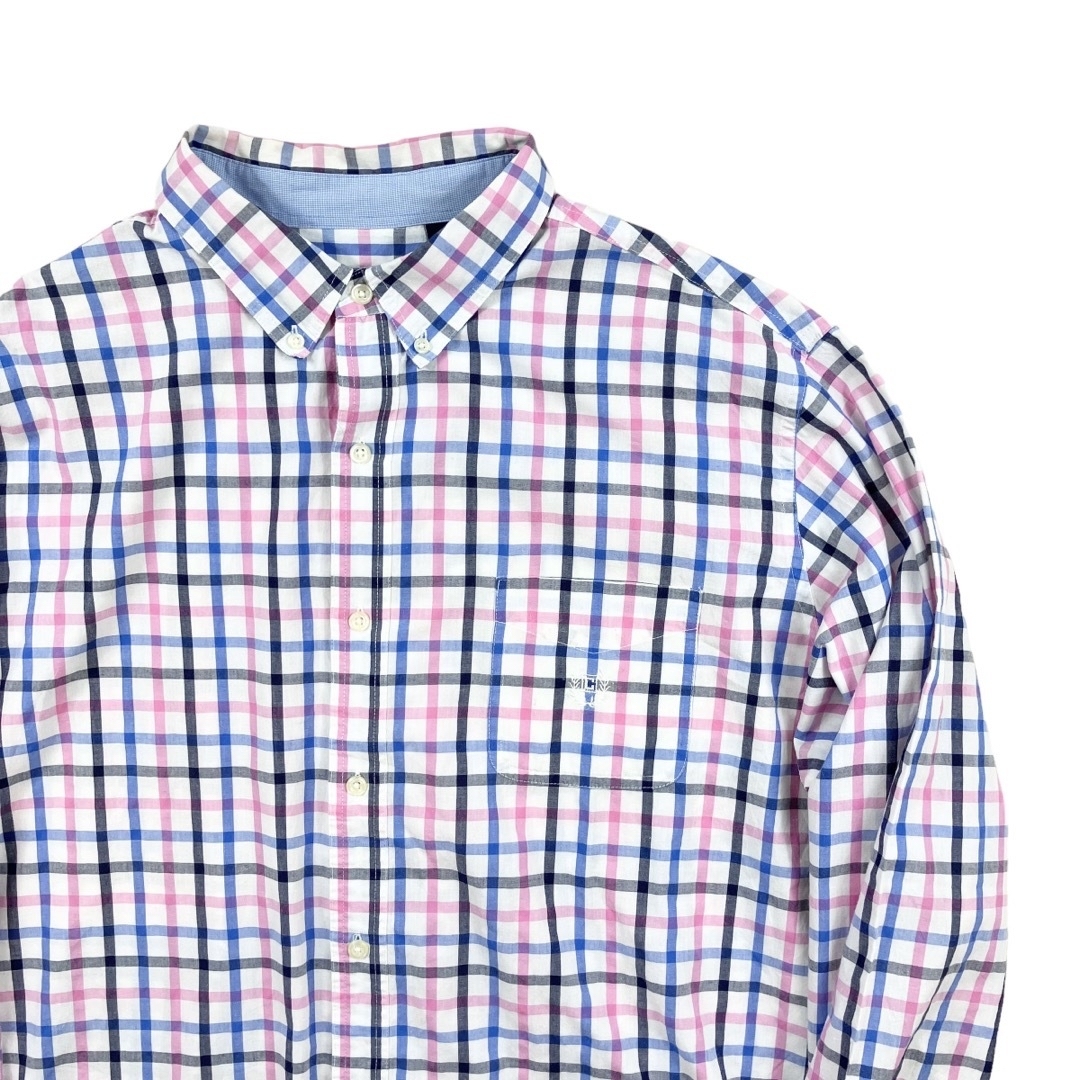 POLO RALPH LAUREN(ポロラルフローレン)の90s ヴィンテージチェックシャツ ボタンダウンシャツ オーバーサイズ ピンク メンズのトップス(シャツ)の商品写真