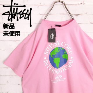 ステューシー(STUSSY)の新品!!海外限定!!超希少STUSSY 地球 ピンク ビッグサイズ Tシャツ(Tシャツ(半袖/袖なし))