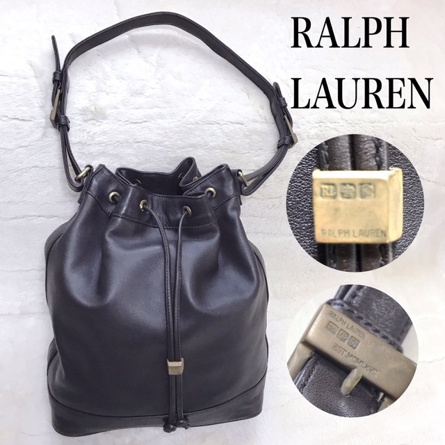 極美品 希少 RALPH LAUREN オールレザ 緊張 ショルダーバッグ うのにも