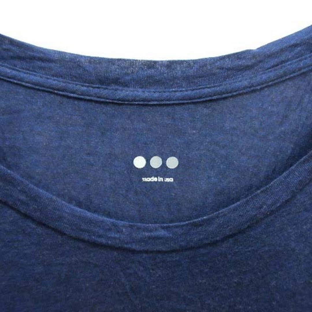 three dots(スリードッツ)のスリードッツ リヨセル ラグランスリーブ Tシャツ カットソー ネイビー 紺 S レディースのトップス(Tシャツ(長袖/七分))の商品写真