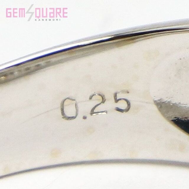 K18WG ダイヤリング 指輪 D0.25 5.5g 19号 仕上げ済 レディースのアクセサリー(リング(指輪))の商品写真