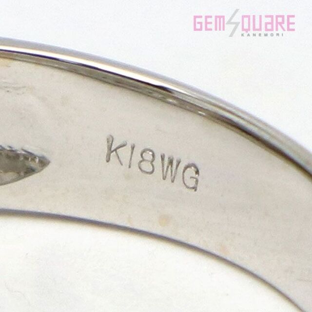 K18WG ダイヤリング 指輪 D0.25 5.5g 19号 仕上げ済 レディースのアクセサリー(リング(指輪))の商品写真