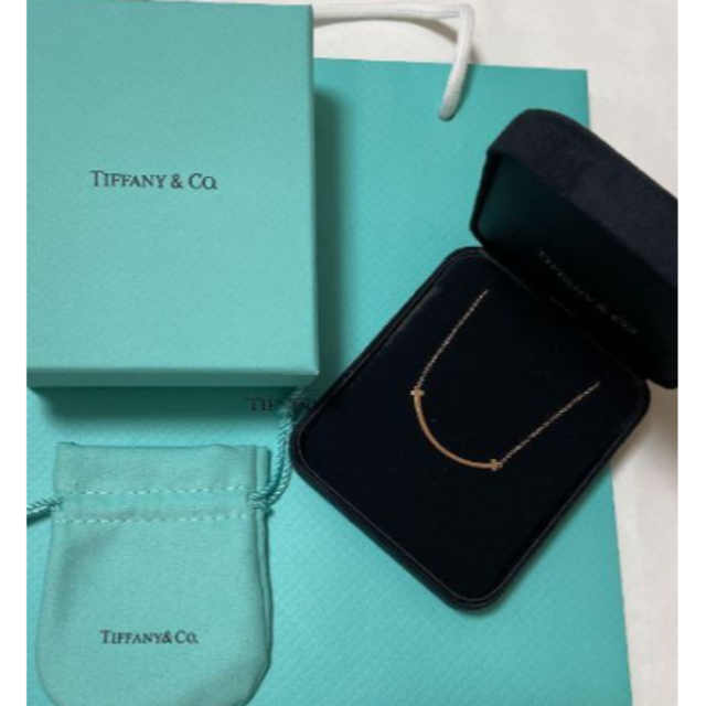 Tiffany & Co. - Tiffany Tスマイル ネックレス 750ピンクゴールドの