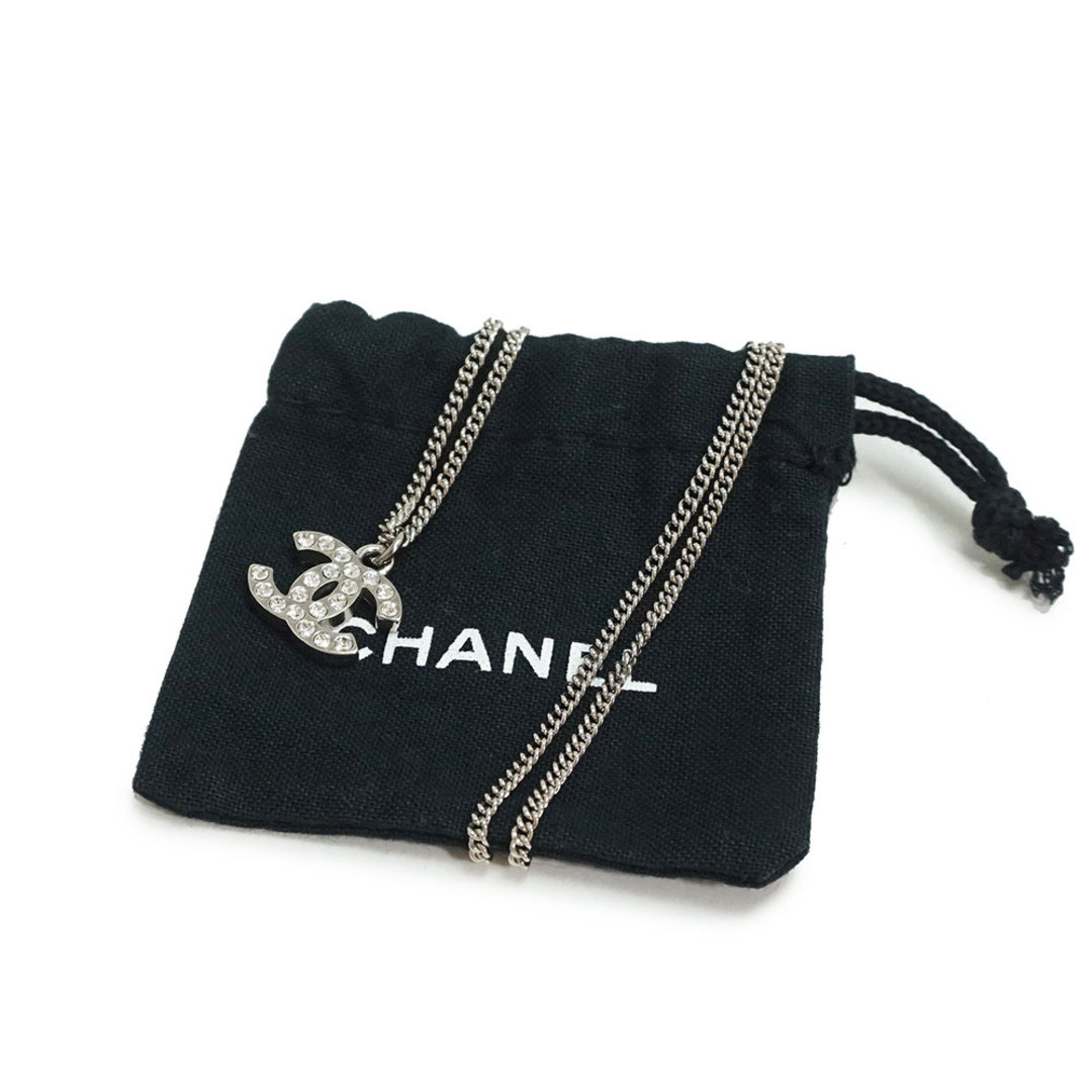 シャネル ラインストーン ココマーク ペンダント ネックレス シルバー A28942 CHANEL（新品・未使用品）