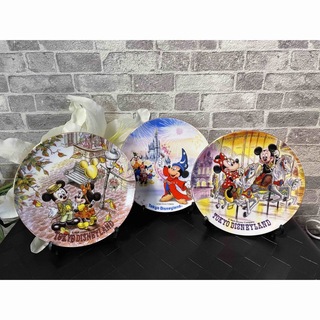 お値下げ　ミッキー＆ミニー　10周年記念陶器プレート　3枚セット