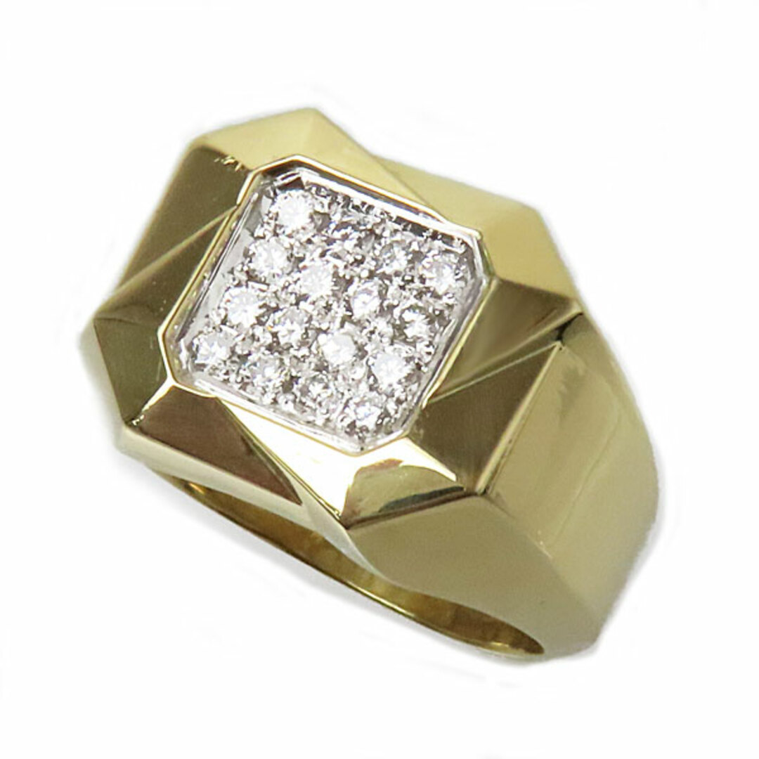 K18YG イエローゴールド リング・指輪 ダイヤモンド0.51ct 23号 13.0g メンズ【美品】