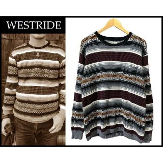 WESTRIDE - XL 美品 ウエストライド 16AW ジャガード ラグボーダー ...