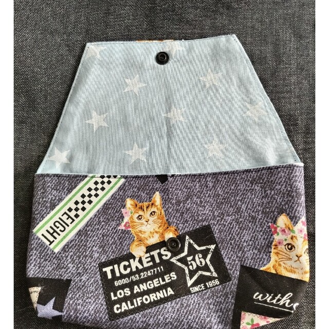 ★新品・未使用・ハンドメイド・可愛い子猫柄・小さめ横入れお弁当袋・小物入れ等に★ インテリア/住まい/日用品のキッチン/食器(弁当用品)の商品写真