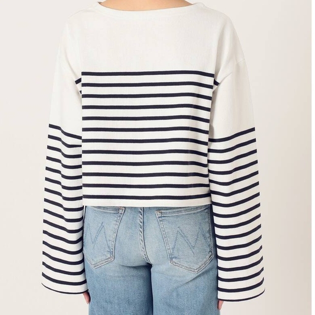 DEUXIEME CLASSE(ドゥーズィエムクラス)のDeuxieme Classe　Cropped Stripe Tシャツ レディースのトップス(カットソー(長袖/七分))の商品写真