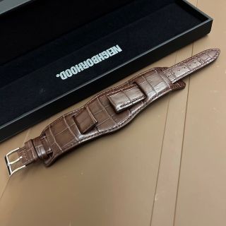 NEIGHBORHOOD - 茶 NEIGHBORHOOD LEATHER EMB WATCH BANDの通販｜ラクマ