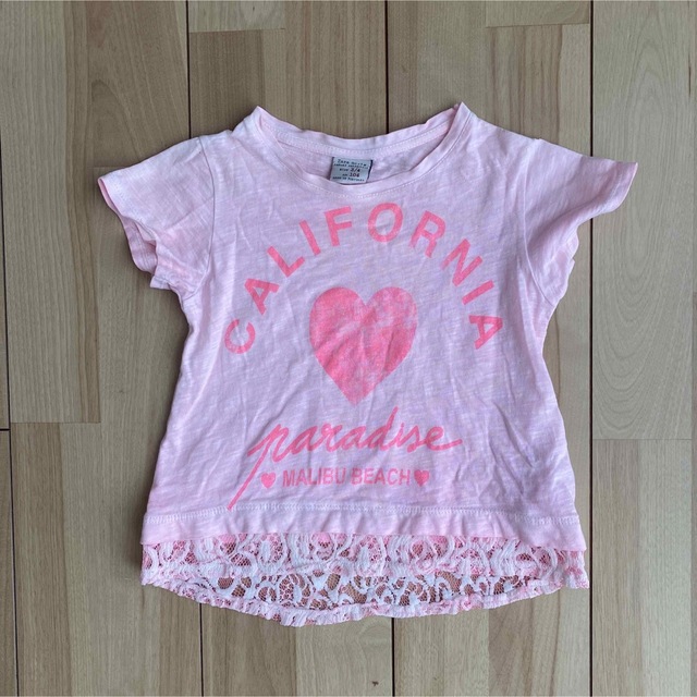 ZARA KIDS(ザラキッズ)のZARAkids  girls ハート　レース　半袖　トップス キッズ/ベビー/マタニティのキッズ服女の子用(90cm~)(Tシャツ/カットソー)の商品写真