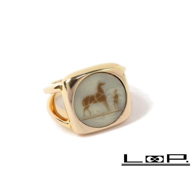 【特別値下げ 4/16日01:59まで】■美品■ エルメス セリエ コロゾ リング 指輪 ゴールド GP #53 箱 【A68720】 | フリマアプリ ラクマ