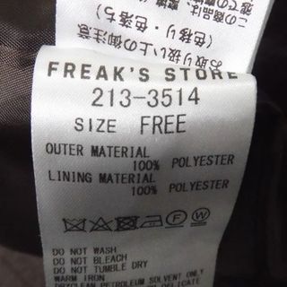 美品 FREAK'S STORE フリークスストア 213-3514 コート 1点 FREE ポリエステル他 レディース AY3478B15