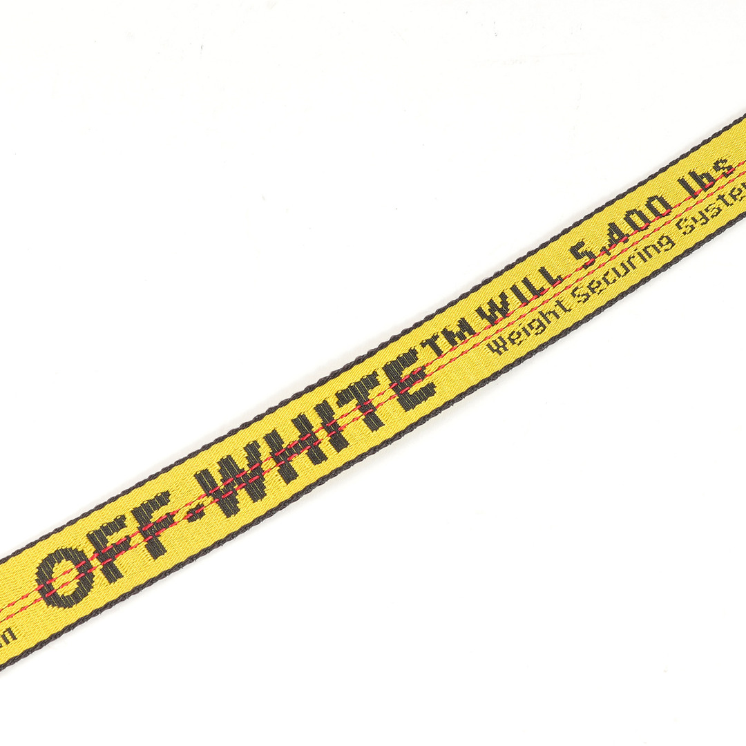 OFF-WHITE オフホワイト ベルト ロゴ インダストリアル ベルト INDUSTRIAL BELT イエロー FREE イタリア製 ブランド 【メンズ】