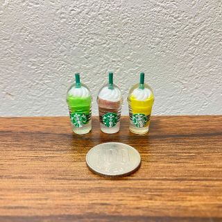 【3本セット】スタバ風 ミニチュアセット フラペチーノ(ミニチュア)