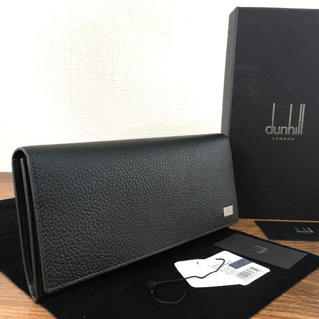 未使用品 dunhill 長財布 ブラック レザー 240