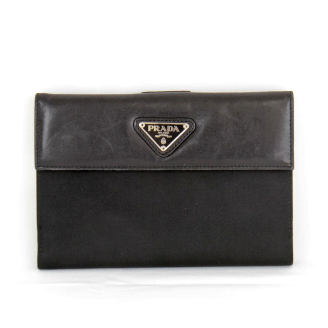 良品『USED』 PRADA プラダ M507 二つ折り財布 ナイロン/レザー  ブラック