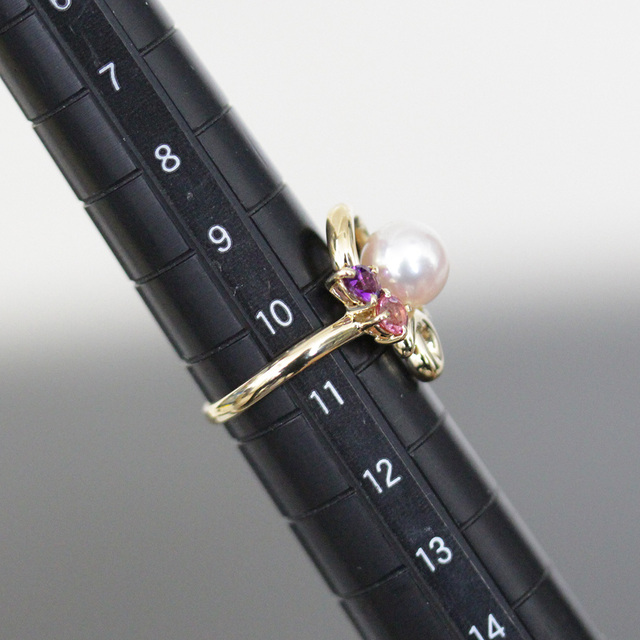 TASAKI マルチリング アコヤパール7.5mm ダイヤ K18 E0076 4