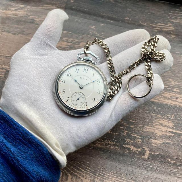 ELGIN - 【不動品】エルジン ELGIN アンティーク 懐中時計 1950年代 手