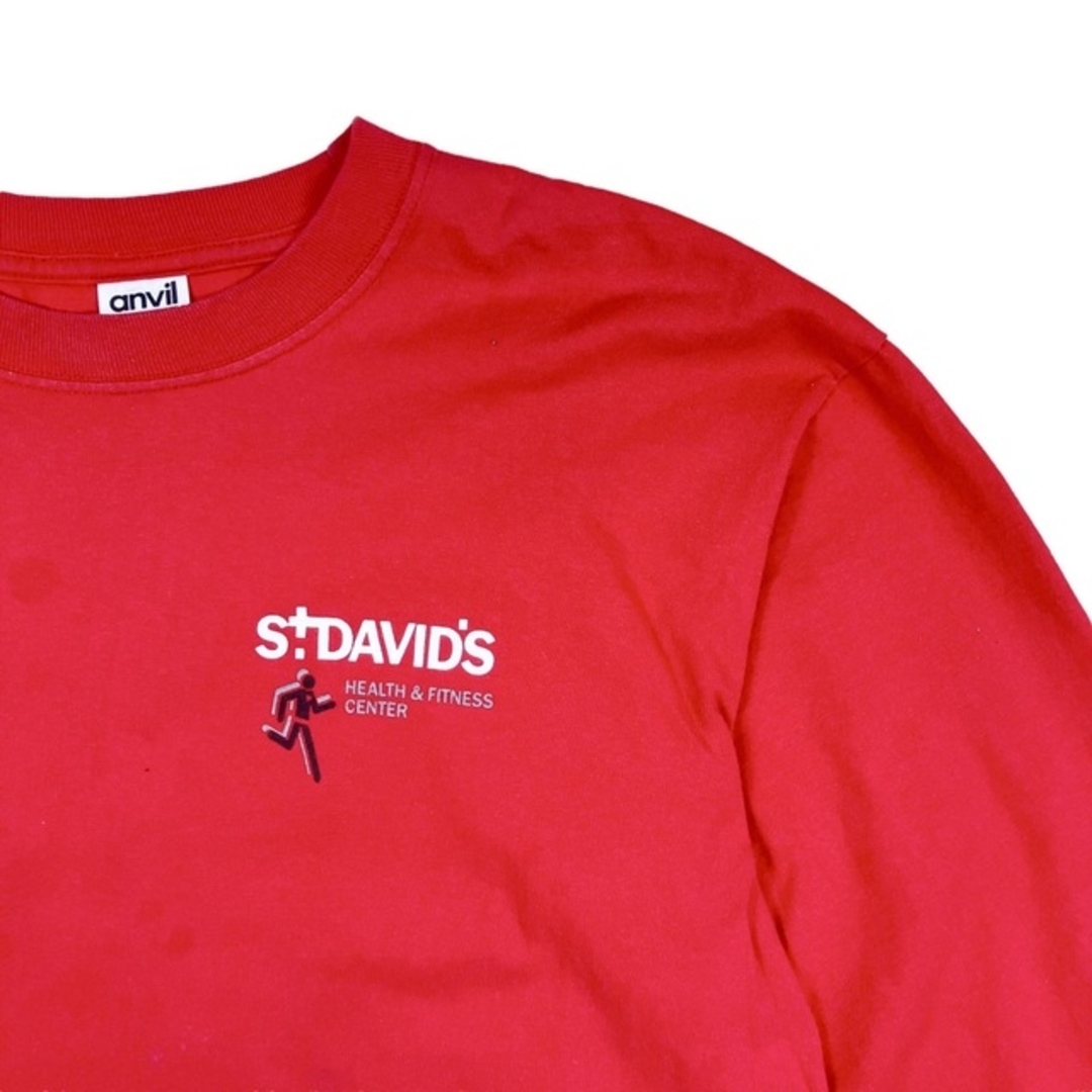 Hanes(ヘインズ)の90s 00s Y2K ヴィンテージTシャツ ワンポイント ロゴ 企業系 レッド メンズのトップス(Tシャツ/カットソー(七分/長袖))の商品写真