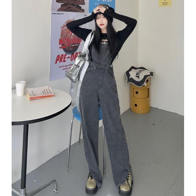 大きいサイズ レディース オーバーオール サロペット デニム 新品