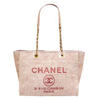 CHANEL♡ドーヴィル♡ツイード♡ピンク♡トートバッグ